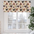 thumbnail image 6 of Farm Chicken Valances for Windows Country Farmhouse Rooster Red Yellow Purple Flower Leaf Valance Curtains Rod Pocket Bathroom Small Window Treatments for Kitchen Living Room Bedroom, 42"x12", 6 of 7