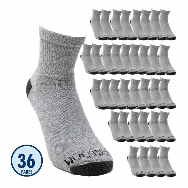 Fruit of the Loom Quarter Caballero Unitalla Algodón Afelpado Jaspe 36 pares