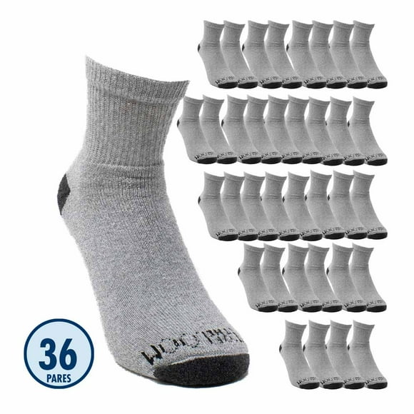 Fruit of the Loom Quarter Caballero Unitalla Algodón Afelpado Jaspe 36 pares