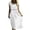 White, variant on Vivianyo HD Women's Round Neck Eyelet Midi Dress, Summer Casual Empire Waist Dress for Women, With Decorative Cutout Trim and Short Sleeve, Women's L, Sizes S-2XL