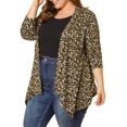 thumbnail image 4 of GRACE & GRANDEUR Cardigan Ouvert à l'Avant à Imprimés Léopard d'Halloween pour Femmes Grande Taille, 4 of 8