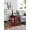 thumbnail image 1 of Convenience Concepts Accents Classiques Table de Bout Ovale Brandi en Finition Bois Rouge, 1 of 4