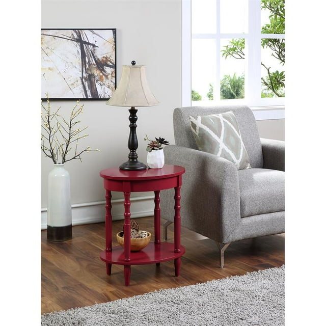 Convenience Concepts Classic Accents Brandi Oval End Table in Red Wood Finish