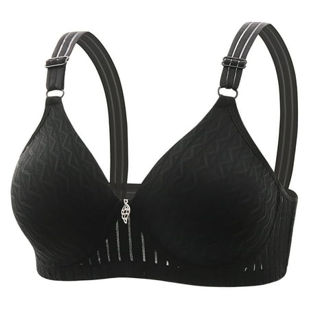 Push up Bras Women Seamless Bra Feature V-Neck Balconette Bra Style W-1091 Black XL