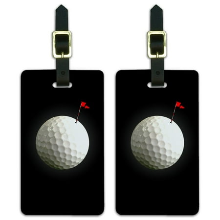 Graphics and More Golf Ball Moon Flag Golfing Luggage ID Tags Suitcase Carry-On Cards - Set of