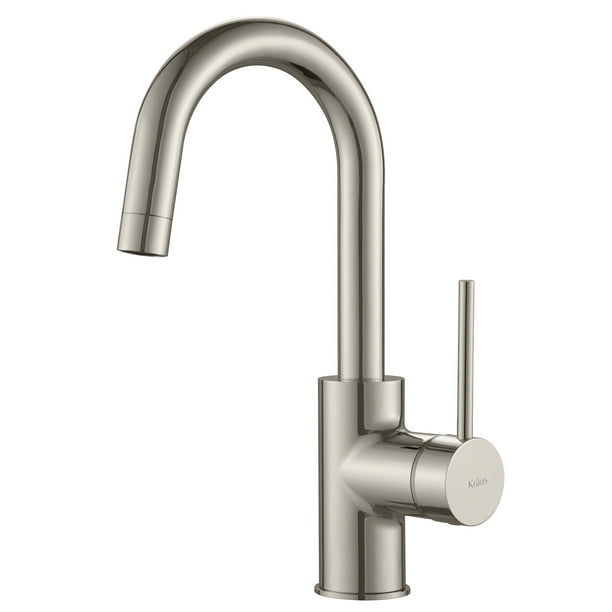 KRAUS Spot Free Oletto Single Handle Kitchen Bar Faucet in allBrite