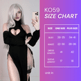 thumbnail image 4 of KORURACLUB Dress Cheongsam Costume premium sweater cosplay lingerie High Slit Long Dress, 4 of 4