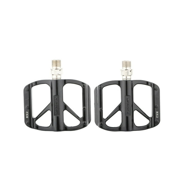 Sonducket 1 par de accesorios mejorados de Pedal de bicicleta, clavos de fijación de plataforma plana para bicicleta, pedales de Metal de Ciclismo Negro RX2Black(DU+Cojinete)