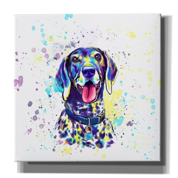 Epic Graffiti 'Colorful Watercolor German Shorthaired Pointer 2' by Furbaby Affiliates, Canvas Wall Art, 12"x12"
