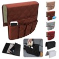 thumbnail image 1 of Couch Sofa Chair Armrest Organizer Cover, Non-Slip Recliner Armrest Cover Holder Organizer Double Sided with 5 Pockets for Phone, Book, Magazines, TV Remote Control - 35 Inch x 13 Inch, 1 of 9