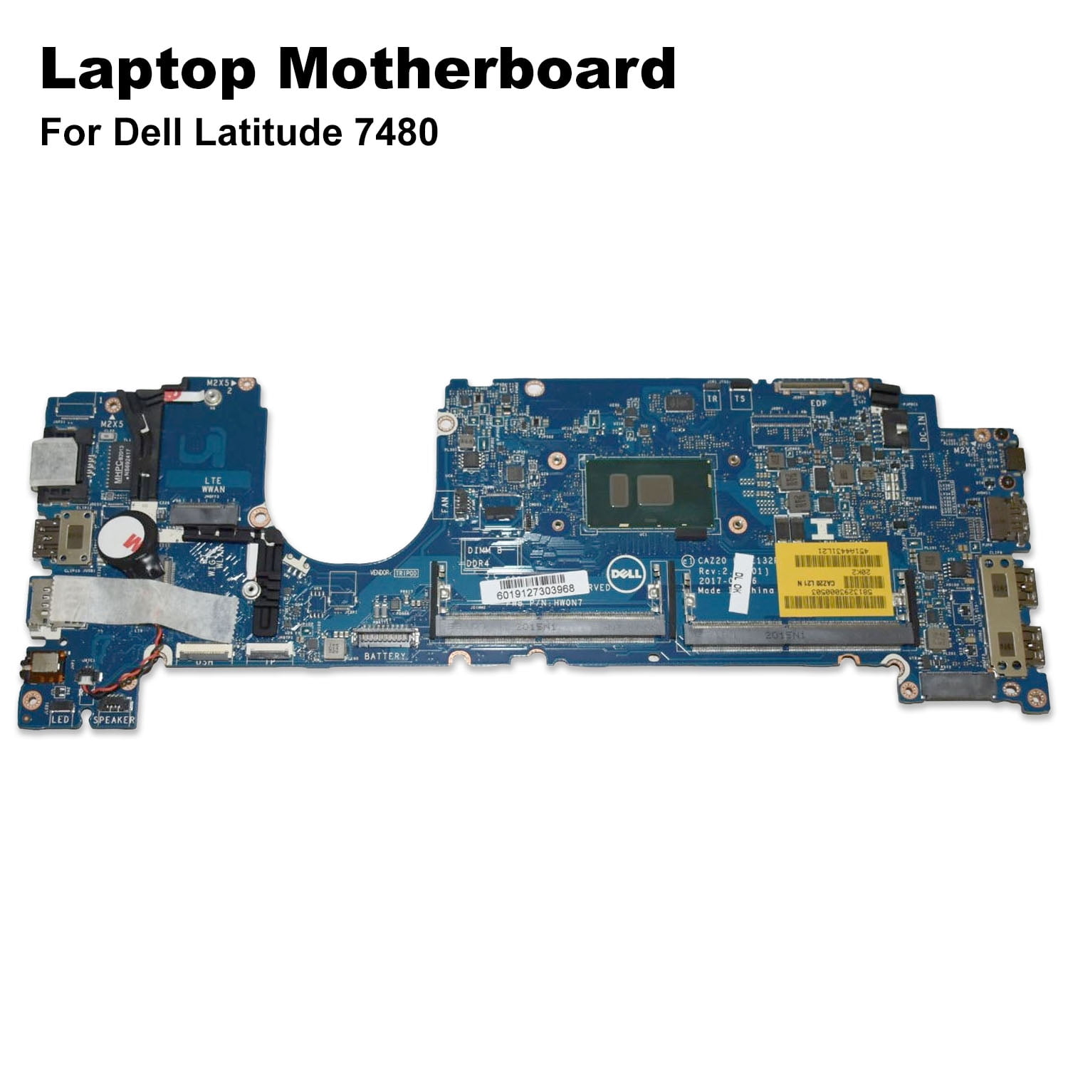 Dell OEM Latitude 7480 Motherboard System Board with 2.4GHz i5 Processor YF9VM (New)