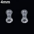 thumbnail image 2 of Anvazise 1Pair Silicone Flesh Tunnel Double Flared Saddle Ear Plug Gauge Unisex Piercing Clear 4 mm, 2 of 13
