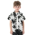 thumbnail image 2 of Boys Graphic Tees Child Toddler Boys Short Sleeve Hawaiian Style Summer Casual Gentleman Tops Beach Holiday Floral Shirts Summer Tops White 6 Months-9 Months, 2 of 7