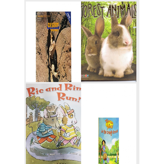 Children's Fun & Educational 4 Pack Paperback Book Bundle (Ages 3-5): Newbridge Smart Science Desert Mini-Unit Grades 2-5 NEP-07707 FREE Poster Inside, Forest Animals, READING 2007 LISTEN TO ME READER