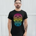 thumbnail image 3 of Tee Hunt Sugar Skull Calavera Diamond Eyes T-Shirt Day of The Dead Men's Novelty Shirt, 3 of 5