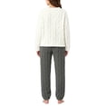 thumbnail image 4 of Miqool Womens Fuzzy Fleece Pajama Sets 2 Piece Long Sleeve Winter Warm Loungewear Sleepwear with Pocket, 4 of 9