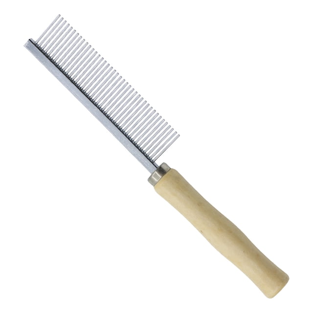 SLYNSHome Cat Comb Dog Comb Stainless Steel Teeth,Wood Pet Comb Grooming Tool for Kitty Puppy Rabbits - Single Row