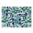 thumbnail image 1 of Mid Century Cutting Board, Geometric Modern Art Design in the Sixties Pop Art Shapes Pattern, Decorative Tempered Glass Cutting and Serving Board, Small Size, Sea Green Blue Black, by Ambesonne, 1 of 1