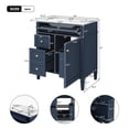 thumbnail image 2 of DTTRA 30'' Bathroom Vanity with Ceramic Sink, Modern Storage Cabinet with 2 Drawers & Tip-Out Drawer, Blue, 2 of 7