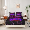 thumbnail image 2 of Erosebridal Twin Gamer Bedding Sets Gaming Fitted Sheet Teens Video Gamer Room Decor,Gamepad Controller Gamer Bed Sheets Black Purple Pink Tie Dye Bed Set, 2 of 5