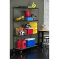 thumbnail image 3 of TRINITY 4-Tier NSF Commercial Wire Shelving Rack w/ Wheels and Liners, 48x18x72 - Black, 3 of 5