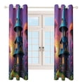 thumbnail image 4 of Enchanted Forest Cottage 2 Panels Blackout Curtains for Bedroom Living Room Drapes Kitchen Room Window Blackout Curtain Grommet, 4 of 6
