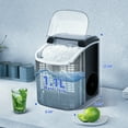 thumbnail image 3 of LHRIVER Nugget Ice Maker Countertop, 35lbs/24H, Self-Cleaning, Pebble Portable Ice Machine with Handle (Black), 3 of 8