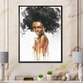 thumbnail image 3 of Designart Portrait de femme afro-américaine VII ART MURAL À CADRE FLOTTÉ, 3 of 4
