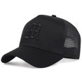 thumbnail image 3 of Unisex Gothic Letter Embroidery Baseball Net Caps Spring and Summer Outdoor Adjustable Casual Hats Sunscreen Hat Black Gold Adjustable, 3 of 6