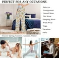 thumbnail image 5 of FREEAMG Chic Lifelike Floral Pattern Drawstring Lounge Wide Leg Pajama Sleepwear Bottom, 5 of 6