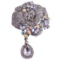 thumbnail image 1 of de diamantes de imitación de cristal de fiesta de dama de mujer de flor grande Vintage Fernando gran broche de flores, 1 of 8