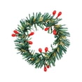 thumbnail image 5 of Mini Wreaths 10pcs, Small Christmas Wreaths for Candle Decor, Artificial Greenery Rings with Berry Accents, 3.15 Inch Round Wreaths for Table, Cabinet, Mantel and Crafts, 5 of 5