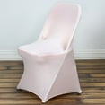thumbnail image 2 of Efavormart 10 Pack Blush Spandex Folding Slip On Chair Covers, Stretch Fitted Chair Covers - 160 GSM, 2 of 5