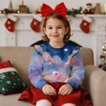 thumbnail image 4 of Xoenoiee Axolotl Star Cloud Print Baby Girl Oversized Sweatshirt Ruffle Long Sleeve Crewneck Pullover Sweater Tops Toddler Fall Clothes, Size 7-8 Years, 4 of 7