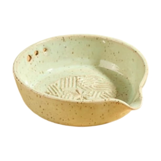 Tazón Triturador de Ajo Hecho a Mano | Rallador de Ajo y Triturador de Hierbas Artesanal | Fácil de Usar y Limpiar | Herramienta de Cocina Versátil para Adobos de Pesto y Salsas | Accesorio de Cocina