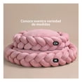 thumbnail image 4 of Cama Redonda Antiestrés con Cojín Trenzado para Perro Mediano y Gato Esquimal (Rosa, 70x15 cm), 4 of 6
