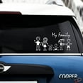 thumbnail image 4 of 48 Stick Figure My Family Car Stickers with Pet Dog Cat Fish Rabbit Bird Family Car Decal Sticker for Windows Bumper, 4 of 7