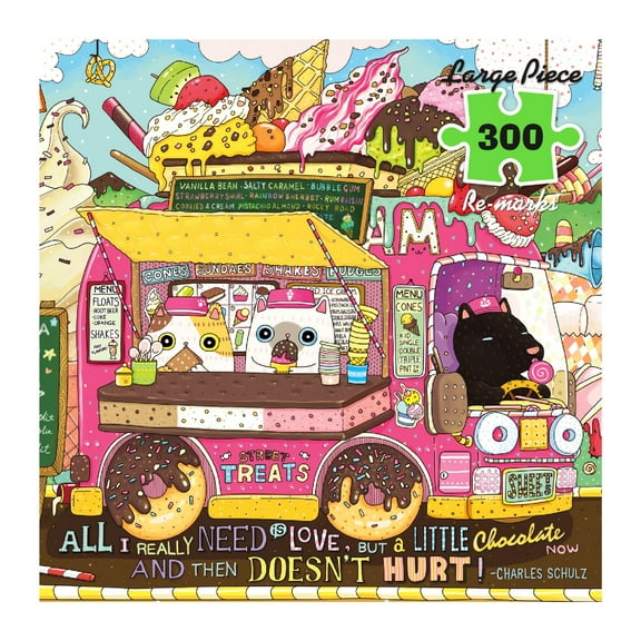 Re-marks Ice-Cream Truck Puzzle, 300-Piece Jigsaw Puzzle for All Ages