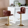 thumbnail image 2 of Swivel Bar Stools Set of 2, PU Leather Bar Stools with Back, 25"-33" Counter Height to Bar Height Adjustable Stool Chairs, for Kitchen Island Pub Dining Room (2Pcs,Burgundy Wine Red), 2 of 6