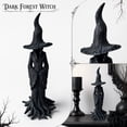 thumbnail image 3 of 12" Halloween Witch Miniature Figurines Home Decorations, Gothic Black Witch Statues Halloween Decorations, Exquisite Witch Desk Ornaments for Halloween Gifts, 3 of 6