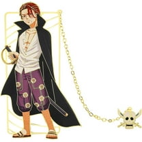 Anime One Piece Stainless Steel Bookmark for Men Women Students Teachers Study Reading Book Tools Gifts Surprise for Anime Fans,Shanks