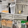thumbnail image 4 of LSLJS Slide Hooks Kitchen Storage Gods Behind The Door S Ticky Hooks Ro W Hooks Without Punching A Ro W of Hangers Hanging Rod Rows Can Be Sliding Kitchen Storage & Organization Home Essentials, 4 of 8