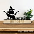 thumbnail image 5 of Craftnamesign Custom Wooden Butcher Desk Name Plate, Meat Shop Metal Nameplate for desk, 5 of 5