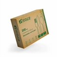 thumbnail image 2 of 200 Pc Disposable/Biodegradable Wooden Cutlery/Compostable Utensils Set, 2 of 6