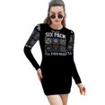 thumbnail image 1 of Funny Pilot Quote Cockpit Airplane Flight Intruments Sweetheart Knot Flared Dress Fashion Design Large Size Loose Dress Sarcasm, 1 of 5