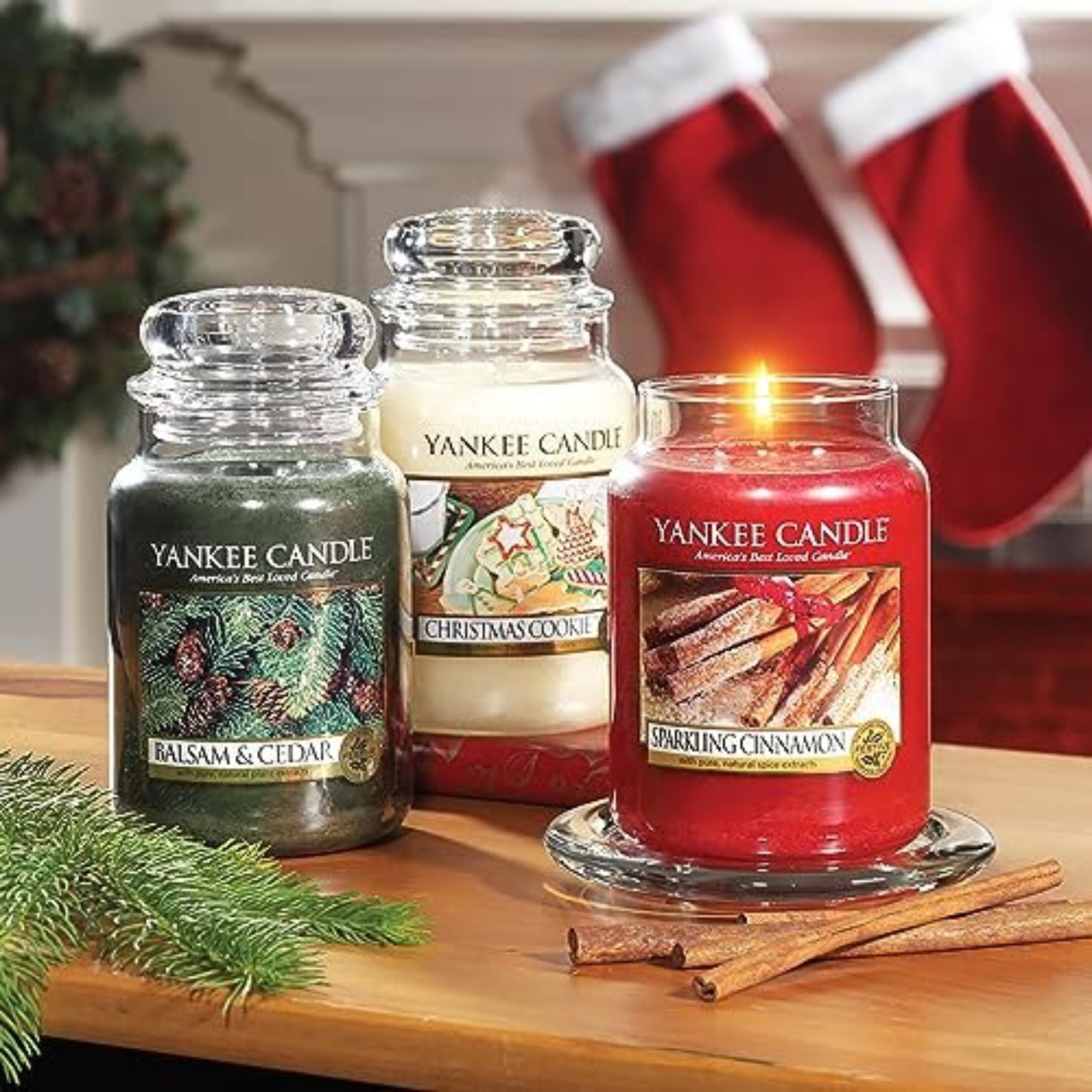 Yankee Candle Large Jar Sparkling Cinnamon Scented Candle with Up to 150 Hours Burn Time