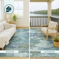 thumbnail image 4 of Addison Rugs Chantille Indoor/Outdoor Transitional Abstract Teal Machine Washable Rectangle Rug, 5' x 7'6", 4 of 8