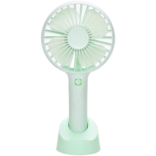 Mini Handheld Fan Portable, Hand Held Personal Fan Rechargeable Battery Operated Powered Cooling Desktop Electric Fan with Base, 2500Mah Battery 4 Modes for Home Office Travel Outdoor