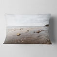 thumbnail image 2 of Designart Rocky Autumn Beach - Seashore Photography Throw Pillow - 12x20, 2 of 5
