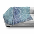 thumbnail image 3 of Ethnic Soft Flannel Fleece Throw Blanket, Universe Cultural Center Point Balance Theme, Cozy Plush for Indoor and Outdoor Use, 70" x 90", Pale Blue, by Ambesonne, 3 of 6